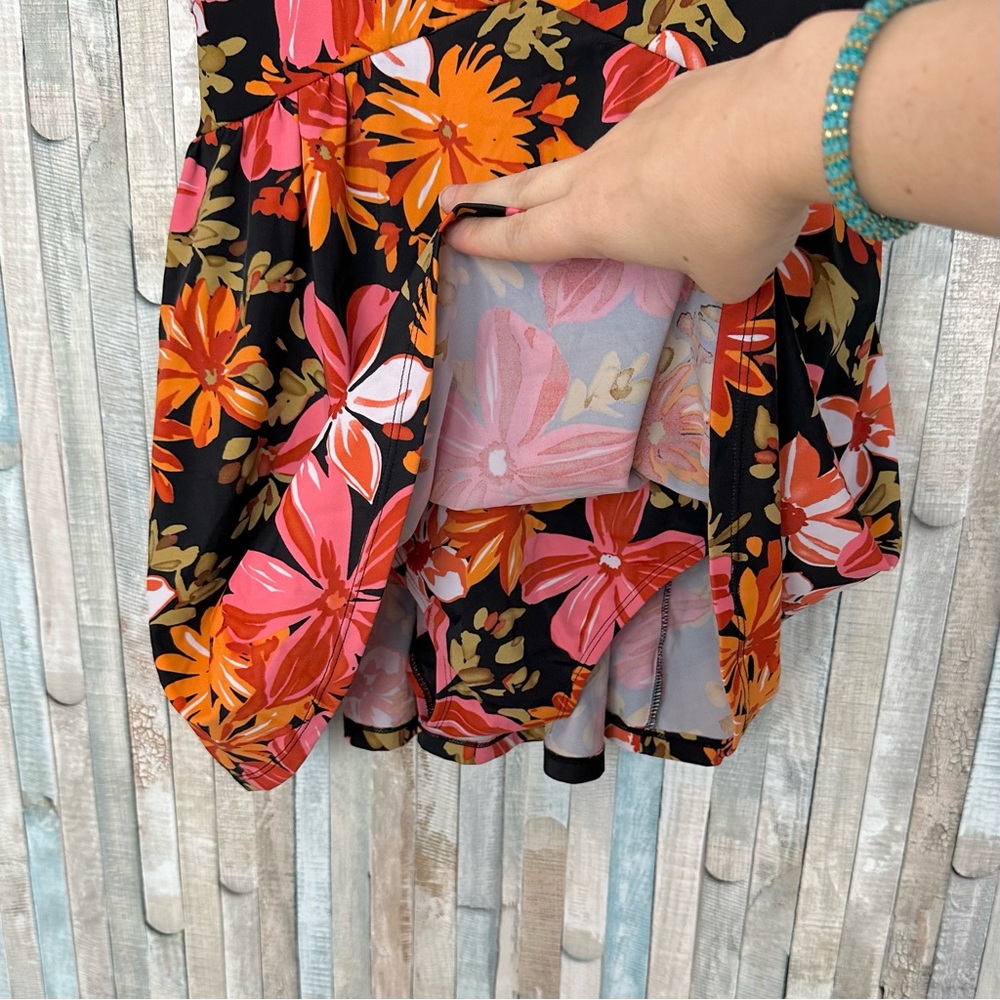 Beach Belle 18W Floral Skirted One Piece Swimsuit Swimdress Swimsuits for All - Picture 5 of 9